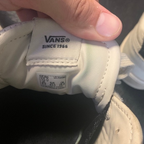 Vintage Y2K Leather Lightning Bolt Vans  Size 10 - Picture 6 of 6